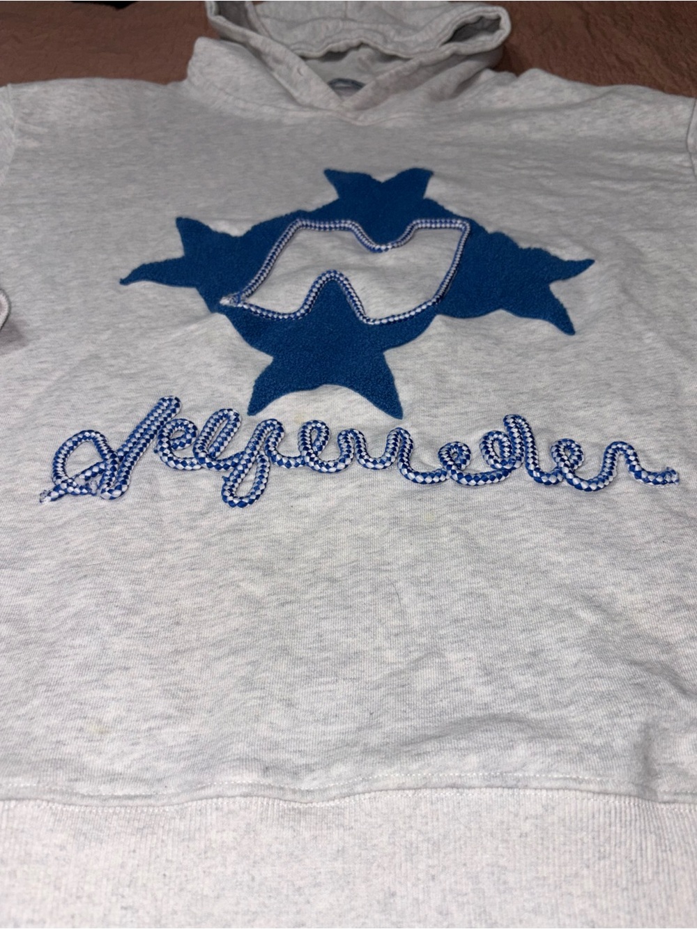 Aelfric Eden Gray Stellaris Embroidered Pullover Hoodie with Blue Stars size S - Picture 6 of 14